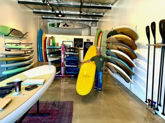 GUY TAKAYAMA DISPLAYED AT: PADDLESURF WAREHOUSE COSTA MESA, CALIFORNIA 92627